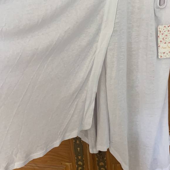 Free people white cotton Tunic with front slit (S) - Picture 9 of 10